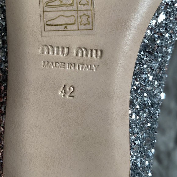 Miu Miu glitter pointed toe flats - Picture 4 of 4